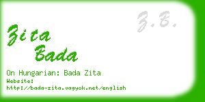 zita bada business card